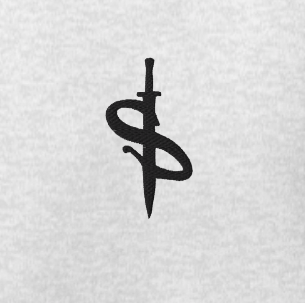 SIGNATURE 'EMBROIDERY' HOODIE IN ASH